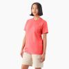 imageDickies Womens Heavyweight Short Sleeve Pocket TShirtCoral Reef Heather