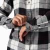 imageDickies Womens Plaid Flannel Long Sleeve ShirtBlackEgret