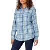 imageDickies Womens Plaid Flannel Long Sleeve ShirtBlue Plaid