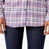 imageDickies Womens Plaid Flannel Long Sleeve ShirtGreen Plaid