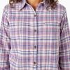 imageDickies Womens Plaid Flannel Long Sleeve ShirtGreen Plaid