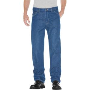 imageDickies Mens Washed Regular Fit 5Pocket JeanStone Washed Indigo Blue