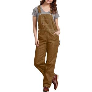 imageDickies Womens Denim Bib OverallRinsed Brown Duck
