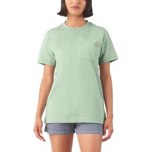 imageDickies Womens Heavyweight Short Sleeve Pocket TShirtIceberg Green