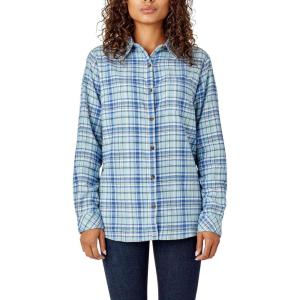 imageDickies Womens Plaid Flannel Long Sleeve ShirtBlue Plaid