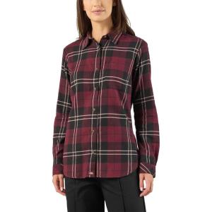 imageDickies Womens Plaid Flannel Long Sleeve ShirtFig