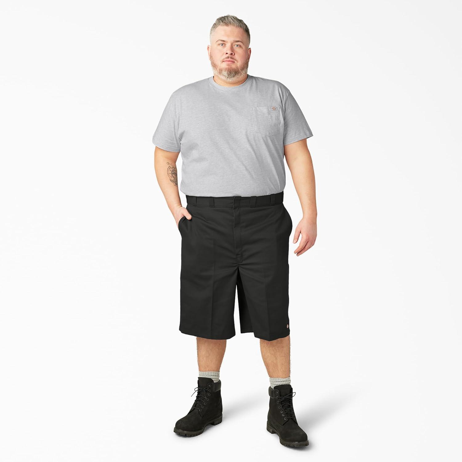 imageDickies Mens 13Inch Loose Fit Work Shorts  Durable Outdoor Uniform Shorts with MultiPockets for Men on The JobBlack