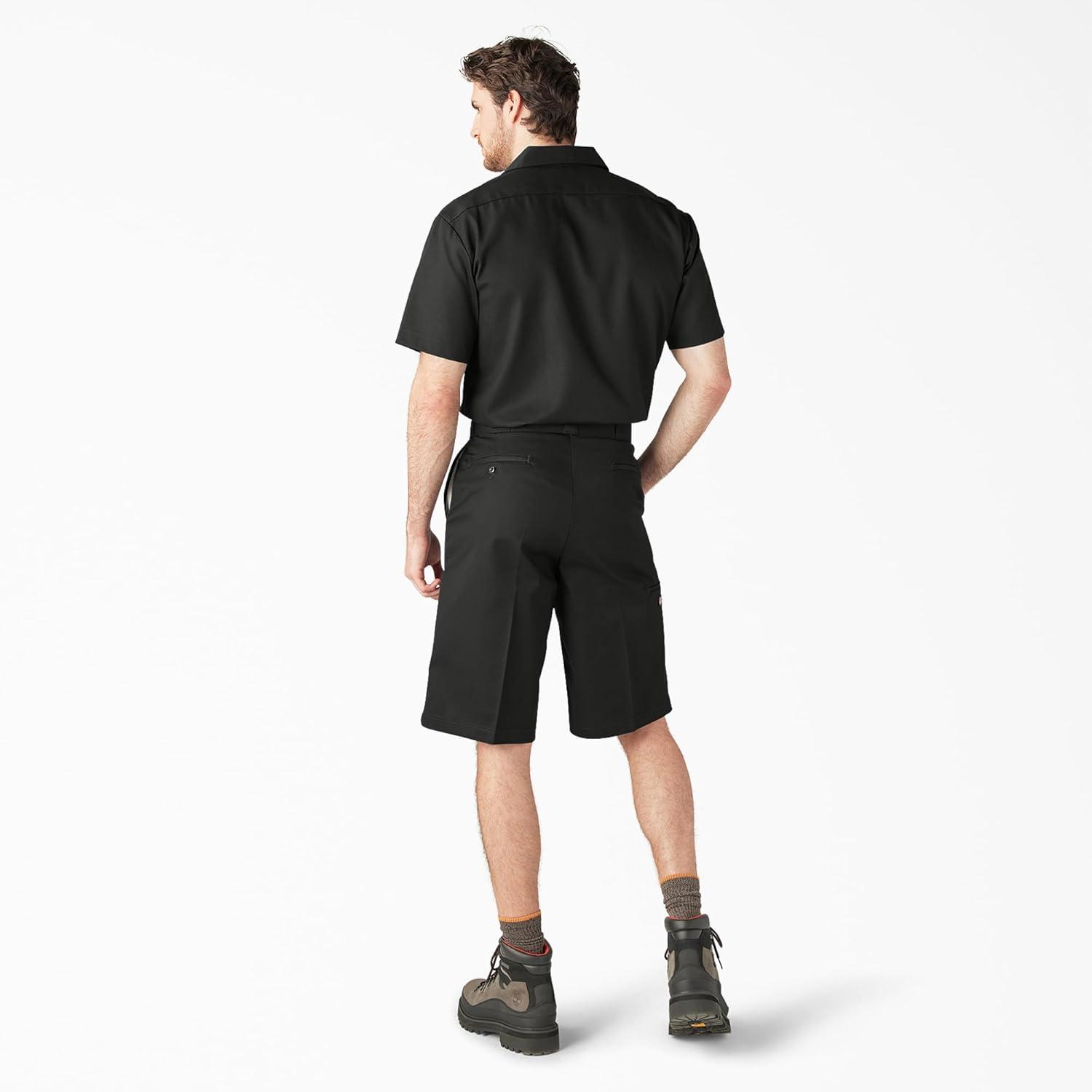 imageDickies Mens 13Inch Loose Fit Work Shorts  Durable Outdoor Uniform Shorts with MultiPockets for Men on The JobBlack