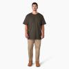 imageDickies Mens Big ampamp Tall Heavyweight Crew Neck Short Sleeve Tee BigTallBlack Olive
