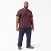 imageDickies Mens Big ampamp Tall Heavyweight Crew Neck Short Sleeve Tee BigTallBurgundy Heather