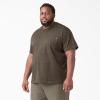 imageDickies Mens Big ampamp Tall Heavyweight Crew Neck Short Sleeve Tee BigTallChocolate Brown