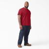imageDickies Mens Big ampamp Tall Heavyweight Crew Neck Short Sleeve Tee BigTallEnglish Red