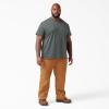 imageDickies Mens Big ampamp Tall Heavyweight Crew Neck Short Sleeve Tee BigTallHunter Green Heather