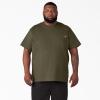 imageDickies Mens Big ampamp Tall Heavyweight Crew Neck Short Sleeve Tee BigTallMilitary Green