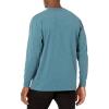 imageDickies Mens Big and Tall Long Sleeve Heavyweight Crew NeckBaltic Blue Single Dye Heather