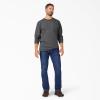 imageDickies Mens Big and Tall Long Sleeve Heavyweight Crew NeckCharcoal Gray Heather