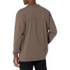 imageDickies Mens Big and Tall Long Sleeve Heavyweight Crew NeckChocolate Brown Single Dye Heather
