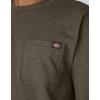 imageDickies Mens Big and Tall Long Sleeve Heavyweight Crew NeckChocolate Brown Single Dye Heather
