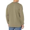 imageDickies Mens Big and Tall Long Sleeve Heavyweight Crew NeckMilitary Green Single Dye Heather