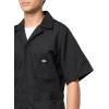 imageDickies Mens Short Sleeve Coverall  Zipper Front Work Jumpsuit for Mechanics Industrial Overall UniformBlack V1