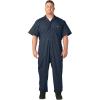 imageDickies Mens Short Sleeve Coverall  Zipper Front Work Jumpsuit for Mechanics Industrial Overall UniformDark Navy