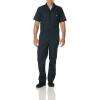 imageDickies Mens Short Sleeve Coverall  Zipper Front Work Jumpsuit for Mechanics Industrial Overall UniformDark Navy V1
