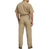 imageDickies Mens Short Sleeve Coverall  Zipper Front Work Jumpsuit for Mechanics Industrial Overall UniformKhaki V1