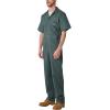 imageDickies Mens Short Sleeve Coverall  Zipper Front Work Jumpsuit for Mechanics Industrial Overall UniformLincoln Green