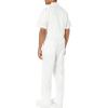 imageDickies Mens Short Sleeve Coverall  Zipper Front Work Jumpsuit for Mechanics Industrial Overall UniformWhite V1