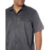 imageDickies Mens Short Sleeve Flex Work Shirt  Mechanic ampamp Construction Button Down Shirt Durable TwillCharcoal V1