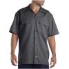imageDickies Mens Short Sleeve Flex Work Shirt  Mechanic ampamp Construction Button Down Shirt Durable TwillCharcoal V1