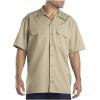 imageDickies Mens Short Sleeve Flex Work Shirt  Mechanic ampamp Construction Button Down Shirt Durable TwillDesert Sand V1