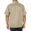 imageDickies Mens Short Sleeve Flex Work Shirt  Mechanic ampamp Construction Button Down Shirt Durable TwillDesert Sand V1