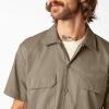 imageDickies Mens Short Sleeve Work Shirt  Durable Twill Button Down Shirts for Men Lightweight Uniform for Daily WearBrown V1