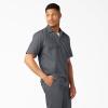 imageDickies Mens Short Sleeve Work Shirt  Durable Twill Button Down Shirts for Men Lightweight Uniform for Daily WearCharcoal
