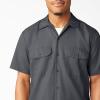 imageDickies Mens Short Sleeve Work Shirt  Durable Twill Button Down Shirts for Men Lightweight Uniform for Daily WearCharcoal