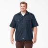 imageDickies Mens Short Sleeve Work Shirt  Durable Twill Button Down Shirts for Men Lightweight Uniform for Daily WearDark Navy V1