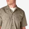 imageDickies Mens Short Sleeve Work Shirt  Durable Twill Button Down Shirts for Men Lightweight Uniform for Daily WearDesert Sand