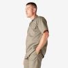 imageDickies Mens Short Sleeve Work Shirt  Durable Twill Button Down Shirts for Men Lightweight Uniform for Daily WearDesert Sand