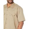 imageDickies Mens Short Sleeve Work Shirt  Durable Twill Button Down Shirts for Men Lightweight Uniform for Daily WearDesert Sand V1