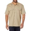 imageDickies Mens Short Sleeve Work Shirt  Durable Twill Button Down Shirts for Men Lightweight Uniform for Daily WearDesert Sand V1