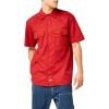 imageDickies Mens Short Sleeve Work Shirt  Durable Twill Button Down Shirts for Men Lightweight Uniform for Daily WearEnglish Red Heather V1