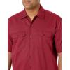 imageDickies Mens Short Sleeve Work Shirt  Durable Twill Button Down Shirts for Men Lightweight Uniform for Daily WearEnglish Red Heather V1