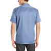 imageDickies Mens Short Sleeve Work Shirt  Durable Twill Button Down Shirts for Men Lightweight Uniform for Daily WearGulf Blue
