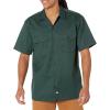 imageDickies Mens Short Sleeve Work Shirt  Durable Twill Button Down Shirts for Men Lightweight Uniform for Daily WearHunter Green