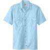 imageDickies Mens Short Sleeve Work Shirt  Durable Twill Button Down Shirts for Men Lightweight Uniform for Daily WearLight Blue