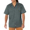 imageDickies Mens Short Sleeve Work Shirt  Durable Twill Button Down Shirts for Men Lightweight Uniform for Daily WearLincoln Green V1