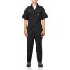 imageDickies Mens Short Sleeve Coverall  Zipper Front Work Jumpsuit for Mechanics Industrial Overall UniformBlack V1
