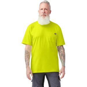 imageDickies Mens Big ampamp Tall Heavyweight Crew Neck Short Sleeve Tee BigTallBright Yellow