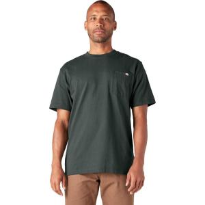imageDickies Mens Big ampamp Tall Heavyweight Crew Neck Short Sleeve Tee BigTallHunter Green